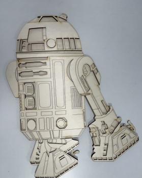 R2D2 Wandbild - mounted (unpainted)